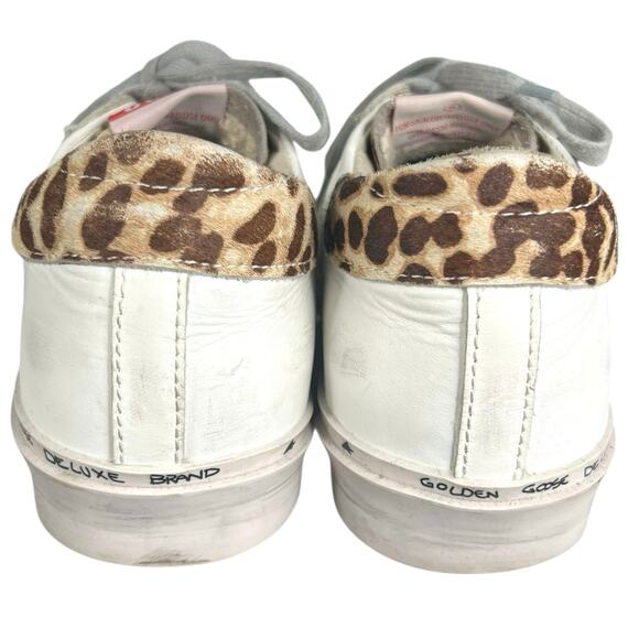 Golden Goose Women’s Hi Star White Leopard Print Sneaker Size 38 US 8 - Picture 8 of 11